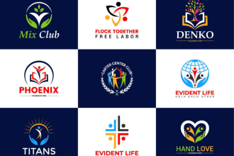 do minimalist non profit charity welfare foundation logo