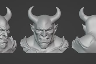 create custom 3d printable sculptures and models
