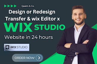 transfer or design or redesign wix studio website using wix studio