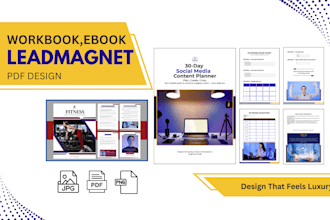 design  ebook, workbook, pdf and lead magnet