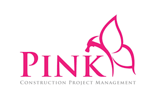 design shining wonderful pink construction logo