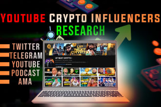 research crypto youtube and twitter influencers for promo