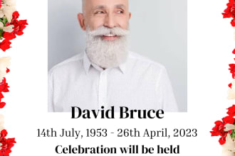 design funeral, memorial, obituary, tribute flyer and poster quick