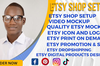 do etsy shop setup etsy drop shipping  print on demand with etsy seo listings