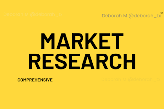 do market research, competitor research, niche research for a business plan