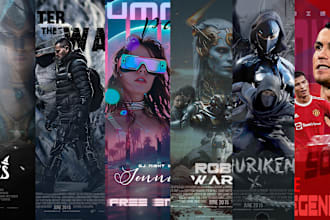 design character poster, movie poster and event poster