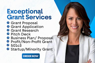 write grant proposal grant application research pitch deck business plan