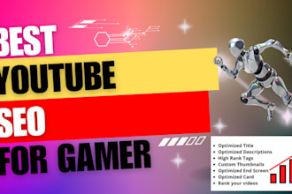 be your gaming youtube video SEO for fast ranking and viral