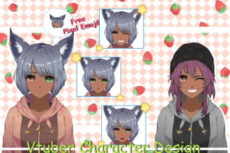 draw live2d anime character for vtuber