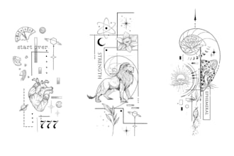 create a minimalist geometric custom tattoo design