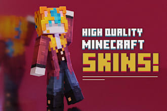 create high quality custom minecraft skin for you