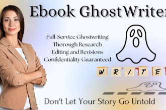 be your ebook writer, ebook ghostwriter, non fiction ebook