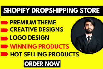 build you shopify website , shopify store design, shopify dropshipping store