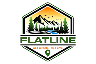 design a creative, lake and mountain logo or icon for your brand