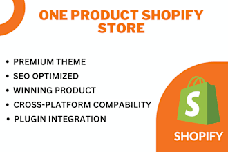 create one product automated shopify dropshipping store