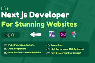convert figma to next js website, hire react, nextjs developer