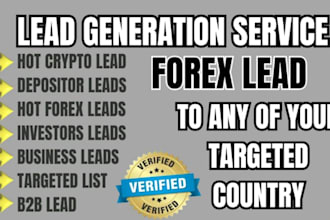 high quality forex leads, crypto leads,  for your trading business