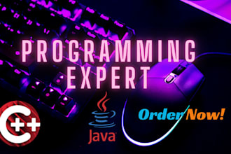 be java, oop, cpp, python,dsa, mysql, c sharp, database, sql programming expert