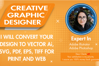 convert to vector file, vectorize image for print and web