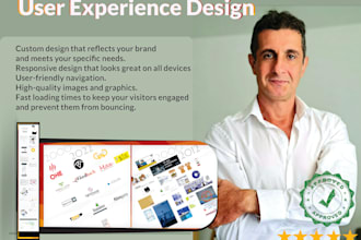 do figma website design or web UI UX mockup in PSD, adobe xd, landing pages