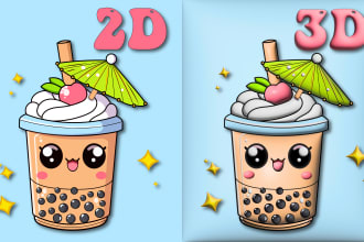 do cute mascot kawaii, cartoon character,  animal logo
