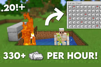 create a fast mincraft iron farm, in your world