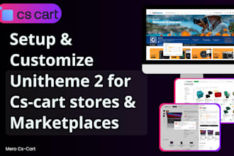 setup  unitheme2 or youpitheme for cscart store or multivendor