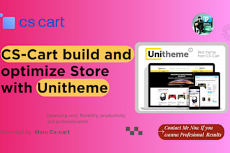 build and optimize cs cart store with unitheme2