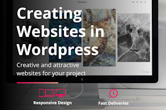 develop a modern and creative website in wordpress