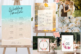 create unforgettable wedding timelines, table numbers