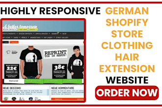 design streetwear women clothing german y2k shopify store hair website