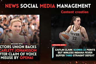 be news social media manager and news content creator