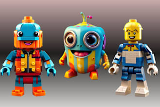 design 3d toy 3d miniature 3d lego, action figure, toy design for 3d printing
