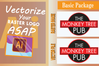 vector tracing logo, badge, image or convert to vector