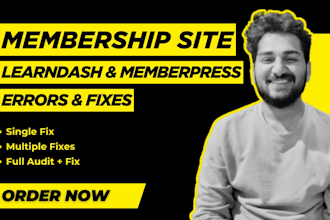 fix wordpress membership site, learndash and memberpress errors