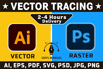 vector tracing logo, vectorize image, convert to ai svg pdf