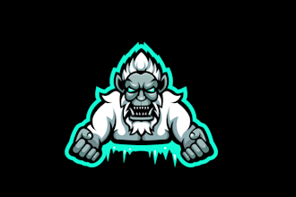 do yeti mascot logo design 1 day