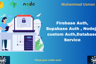 integrate firebase auth, supabase auth, node js auth, and database services