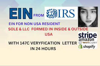 get  your ein and verification for llc and sole proprietor