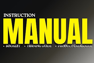 design manual instruction, product catalogue and booklet