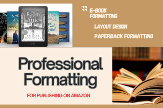 do book formatting and layout design for print and ebook
