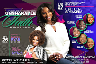 create a professional event flyer or church flyer design in 5hours