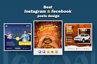 design instagram, facebook templates and social media post