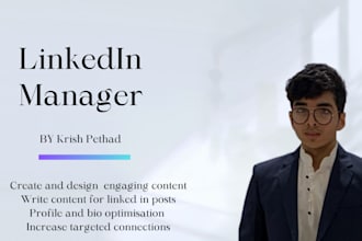 be your linkedin manager, desiger and content creator