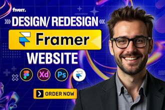 design responsive framer website, convert figma to framer, framer landing page