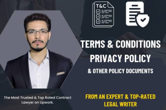 write terms and conditions and privacy policy for website
