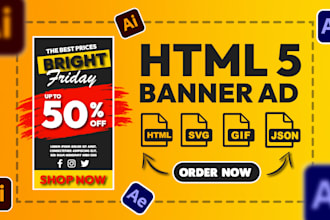 design animated HTML5 web banner ads for google ads display