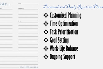 create personalized daily routine plans to help you optimize your time