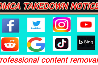 report leaked and infringing content of social media platforms under dmca