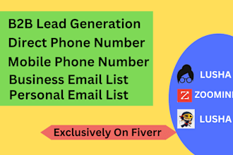do b2b lead generation with direct phone, mobile phone numbers for any industry